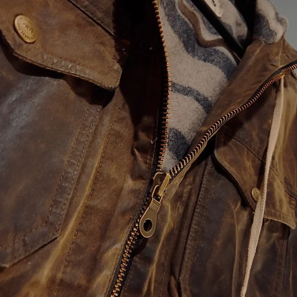Taylor Stitch "Winslow" Jacket - Waxed + Hooded Sz 36 (XS) w/ AMAZING patina 🤩 - Picture 3 of 11